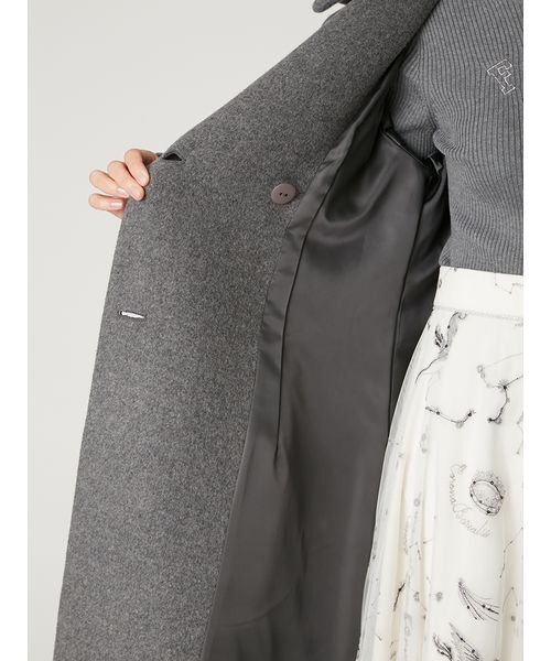 FRAY I.D（フレイアイディー）の「ビッグカラーウールコート（ダッフルコート・レディース・ブルー/グレー/ブラウン・1/0）」の13枚目の写真