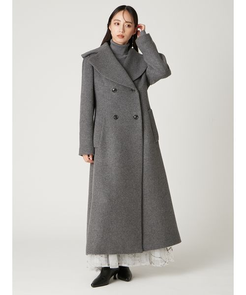 FRAY I.D（フレイアイディー）の「ビッグカラーウールコート（ダッフルコート・レディース・ブルー/グレー/ブラウン・1/0）」の16枚目の写真