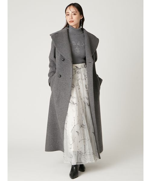 FRAY I.D（フレイアイディー）の「ビッグカラーウールコート（ダッフルコート・レディース・ブルー/グレー/ブラウン・1/0）」の18枚目の写真