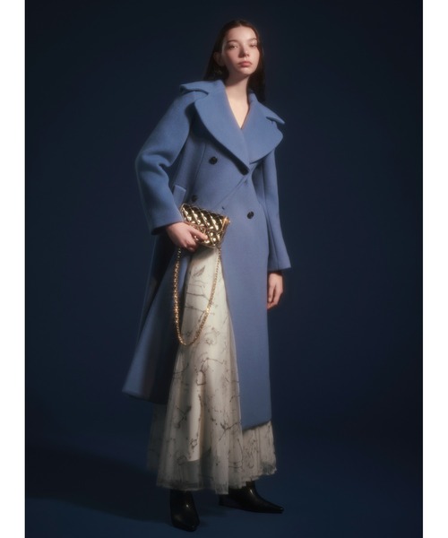 FRAY I.D（フレイアイディー）の「ビッグカラーウールコート（ダッフルコート・レディース・ブルー/グレー/ブラウン・1/0）」の3枚目の写真