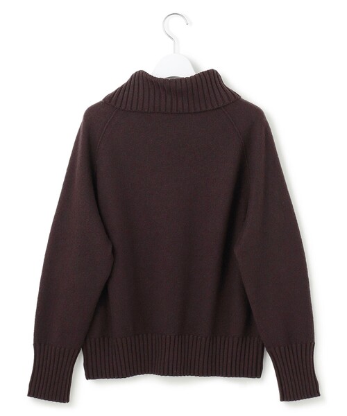 23区(ニジュウサンク)の「ボイルドウールコンビ ジップ タートルニット(ニット/セーター・レディース・ダークブラウン系/ベージュ系/グレー系/ネイビー系・38)」の13枚目の写真