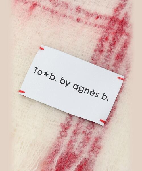 To b. by agnes b.(トゥービーバイアニエスベー)の「チェック マフラー(マフラー・レディース・レッド・FREE)」の14枚目の写真