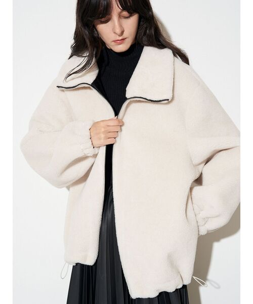 2WAYボアフェイクレザーコート（その他アウター）｜ELENDEEK