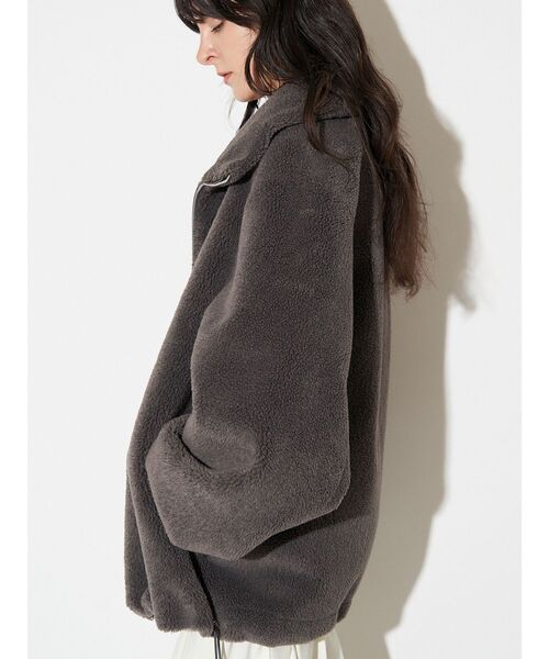 2WAYボアフェイクレザーコート（その他アウター）｜ELENDEEK（エレン