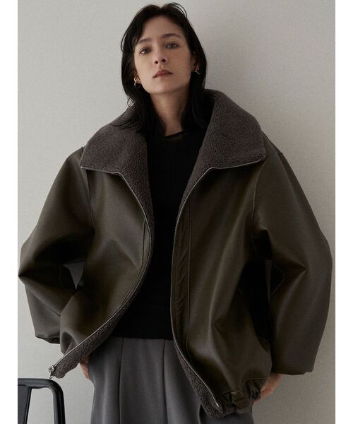2WAYボアフェイクレザーコート（その他アウター）｜ELENDEEK（エレン