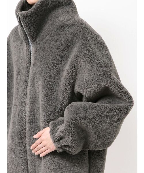 ELENDEEK（エレンディーク）の「2WAYボアフェイクレザーコート（その他アウター・レディース・グレー/オフホワイト/ブラック・02/01）」の12枚目の写真