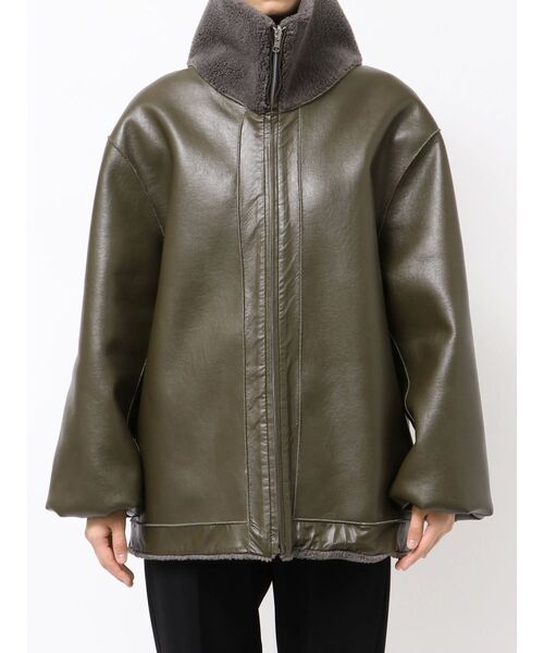 ELENDEEK（エレンディーク）の「2WAYボアフェイクレザーコート（その他アウター・レディース・グレー/オフホワイト/ブラック・02/01）」の18枚目の写真