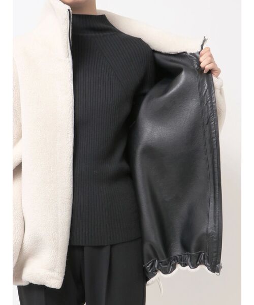 2WAYボアフェイクレザーコート（その他アウター）｜ELENDEEK（エレン