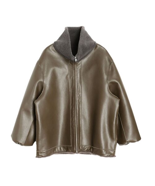 セール】2WAYボアフェイクレザーコート（その他アウター）｜ELENDEEK