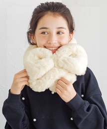 coca（coca）（コカ）の「キッズ　フェイクファーリボンティペット（マフラー・キッズ）」