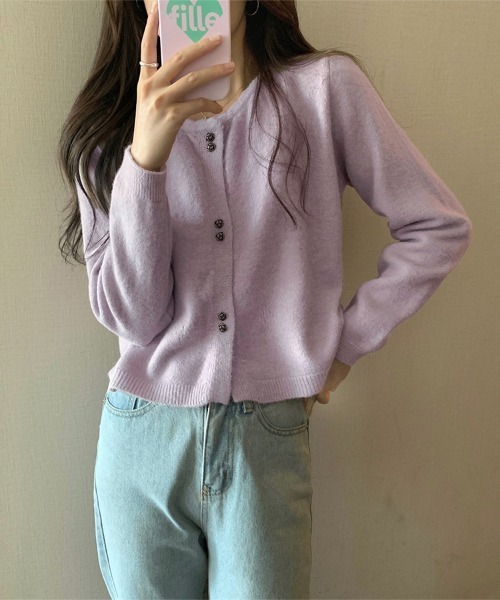 ReRe(リリ)の「ショート丈ボタン付きニットトップス(ニット/セーター・レディース・ワインレッド/ピンク/パープル/ベージュ/ブラック・FREE)」の21枚目の写真