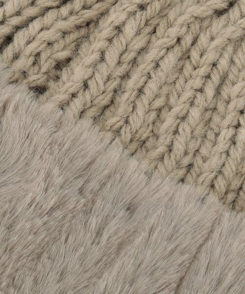 ITS'DEMO（イッツデモ）の「ファートーク風ニットワッチ（ニットキャップ/ビーニー・レディース・ナチュラル/ライトグレー/ブラック・00）」の8枚目の写真