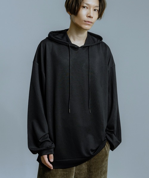 Crownor(クラウノアー)の「オーバーサイズ 長袖パーカー(パーカー・メンズ・モカ/パープル/ライトグレー/ブルーグレー/ブラック・LARGE/MEDIUM)」の2枚目の写真
