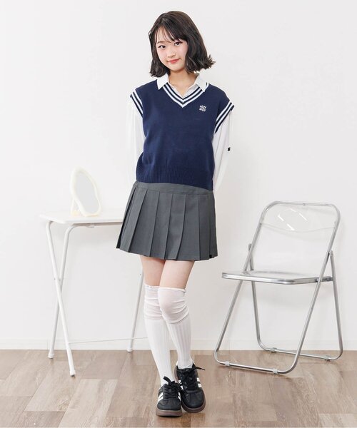 algy（アルジー）の「【セレモニー対応】ベルト付きスカパン（スカート・キッズ・ブラウン/グレー/ブラック・XX-SMALL/X-SMALL/MEDIUM/SMALL）」の10枚目の写真