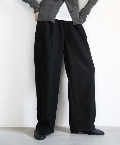 select MOCA(セレクトモカ)の「サイドポケットストレートスラックスパンツ(スラックス・レディース・ブラック/チャコールグレー・MEDIUM/LARGE)」の14枚目の写真