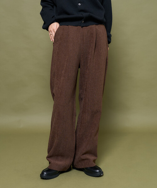 FREAK'S STORE（フリークスストア）の「ベロアライク コーデュロイ イージーパンツ（その他パンツ・レディース・ネイビー/ブラウン/オフホワイト/チャコールグレー・SMALL/MEDIUM）」の3枚目の写真