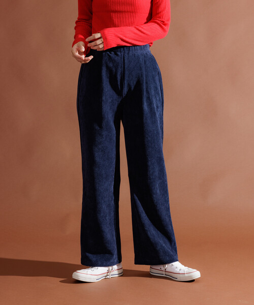 FREAK'S STORE（フリークスストア）の「ベロアライク コーデュロイ イージーパンツ（その他パンツ・レディース・ネイビー/ブラウン/オフホワイト/チャコールグレー・SMALL/MEDIUM）」の8枚目の写真