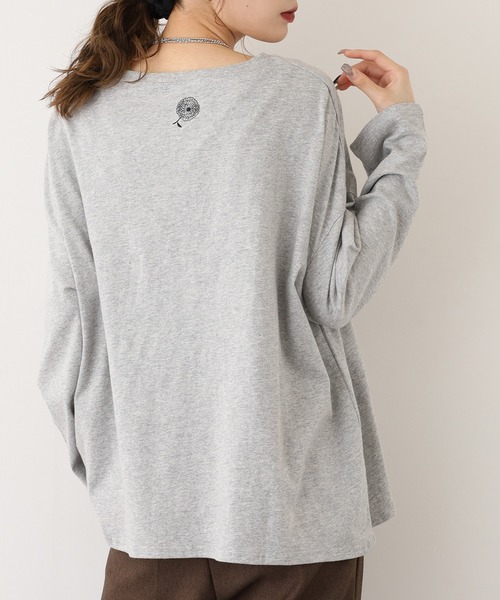 BARNDOOR(バーンドア)の「20天竺花フリルドルマンロンT 長袖(Tシャツ/カットソー・レディース・杢グレー/ブラック/アイボリー・FREE)」の19枚目の写真