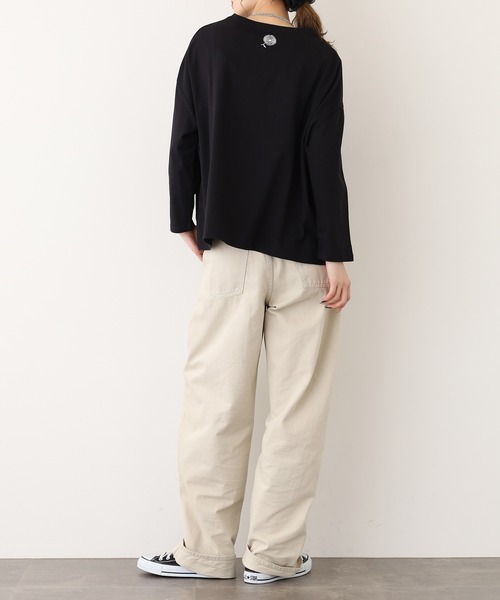 BARNDOOR(バーンドア)の「20天竺花フリルドルマンロンT 長袖(Tシャツ/カットソー・レディース・杢グレー/ブラック/アイボリー・FREE)」の15枚目の写真