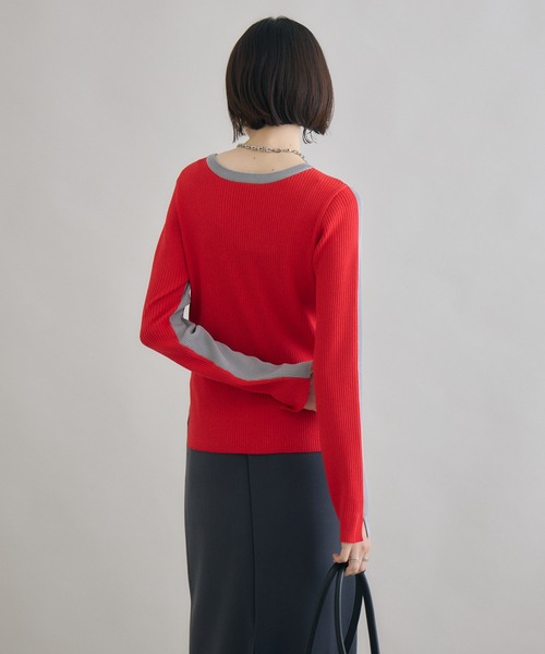 Paradise Picnic(パラダイスピクニック)の「SUGAR ROSE 前後2WAY配色ニット(ニット/セーター・レディース・ブルー/グレー/ベージュ・FREE)」の19枚目の写真