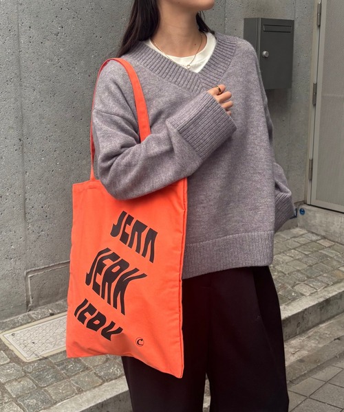 COLONY 2139(コロニートゥーワンスリーナイン)の「キャンバストートバッグ(トートバッグ・レディース・ブルー/グレー/アイボリー/ピンク/ホワイト/オレンジ・FREE)」の6枚目の写真