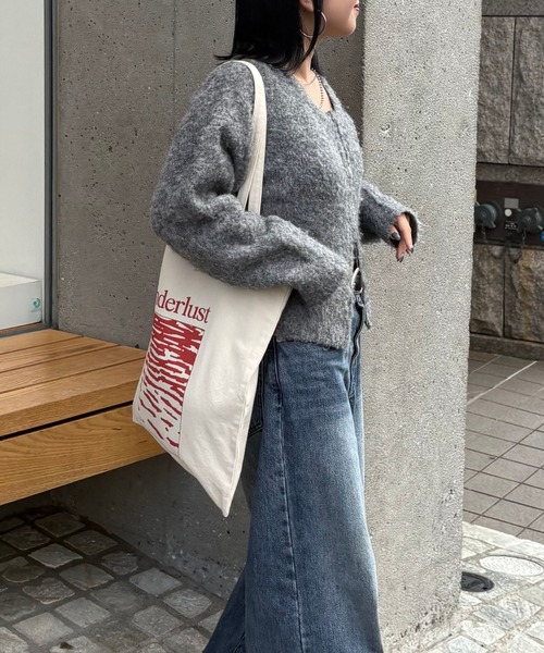 COLONY 2139(コロニートゥーワンスリーナイン)の「キャンバストートバッグ(トートバッグ・レディース・ブルー/グレー/アイボリー/ピンク/ホワイト/オレンジ・FREE)」の14枚目の写真