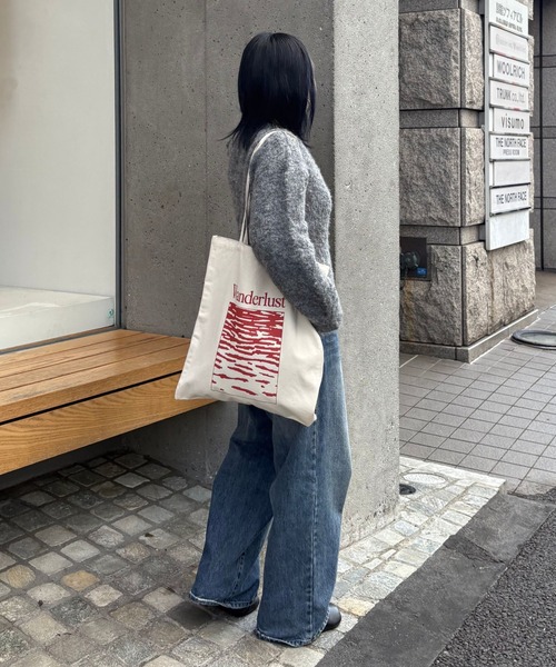 COLONY 2139(コロニートゥーワンスリーナイン)の「キャンバストートバッグ(トートバッグ・レディース・ブルー/グレー/アイボリー/ピンク/ホワイト/オレンジ・FREE)」の15枚目の写真