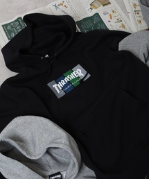 THRASHER 4C BOX LOGO SWEAT L/S HOODIE 長袖スウェットプルオーバーパーカー