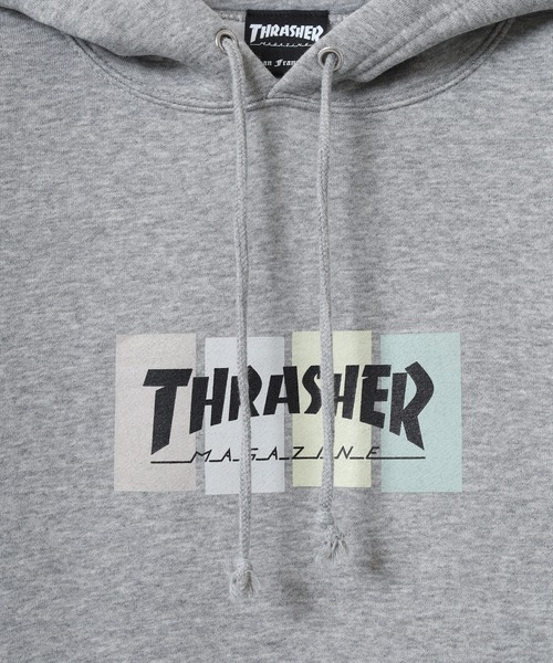 THRASHER(スラッシャー)の「THRASHER 4C BOX LOGO SWEAT L/S HOODIE 長袖スウェットプルオーバーパーカー(パーカー・メンズ・グレー/グレー系/ブラック/ブラック系・L/XL/M)」の21枚目の写真