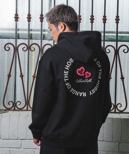 adamsJUGGLER（アダムスジャグラー）の「W/Rハートロゴプルパーカー（パーカー・メンズ・ブラック/グレー・M/XL）」の2枚目の写真