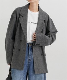 nissen | ツイード調テーラードジャケット(テーラードジャケット)