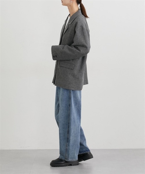 nissen（ニッセン）の「ツイード調テーラードジャケット（テーラードジャケット・レディース・ベージュ系/ブラック系・M/L/LL）」の7枚目の写真