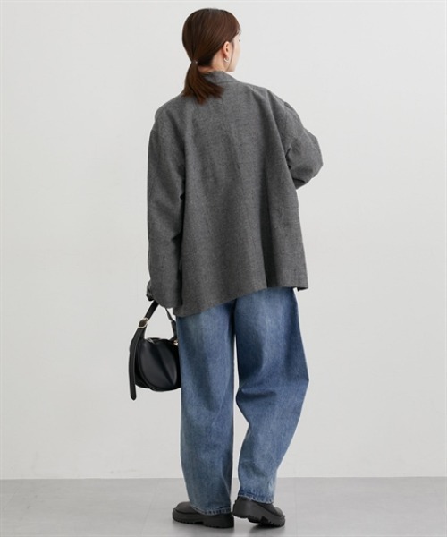 nissen（ニッセン）の「ツイード調テーラードジャケット（テーラードジャケット・レディース・ベージュ系/ブラック系・M/L/LL）」の8枚目の写真