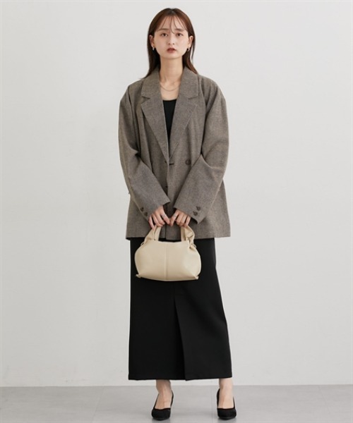 nissen（ニッセン）の「ツイード調テーラードジャケット（テーラードジャケット・レディース・ベージュ系/ブラック系・M/L/LL）」の11枚目の写真