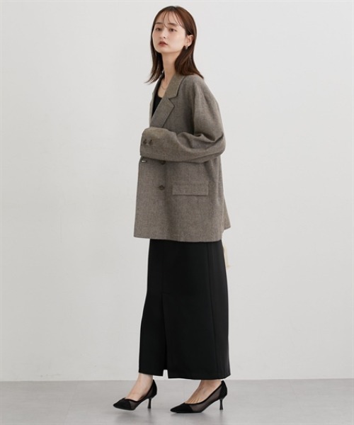 nissen（ニッセン）の「ツイード調テーラードジャケット（テーラードジャケット・レディース・ベージュ系/ブラック系・M/L/LL）」の13枚目の写真