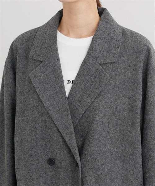 nissen（ニッセン）の「ツイード調テーラードジャケット（テーラードジャケット・レディース・ベージュ系/ブラック系・M/L/LL）」の14枚目の写真