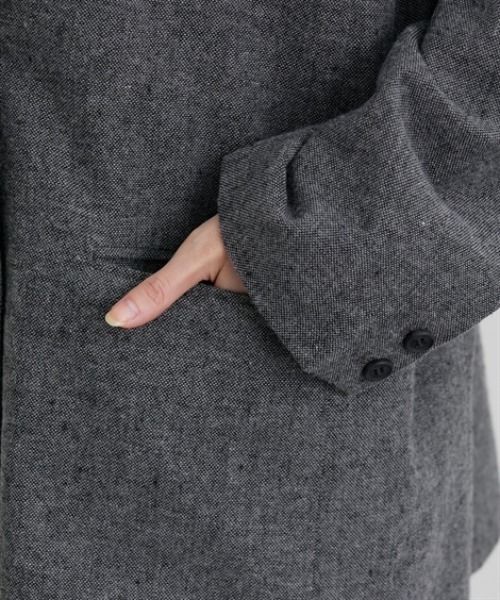 nissen（ニッセン）の「ツイード調テーラードジャケット（テーラードジャケット・レディース・ベージュ系/ブラック系・M/L/LL）」の19枚目の写真