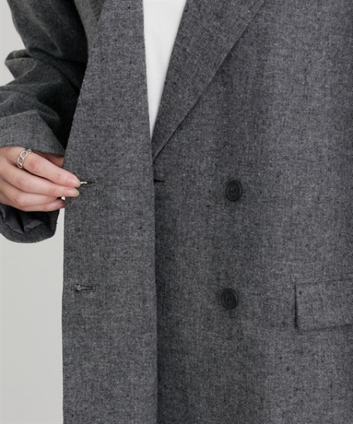 nissen（ニッセン）の「ツイード調テーラードジャケット（テーラードジャケット・レディース・ベージュ系/ブラック系・M/L/LL）」の20枚目の写真