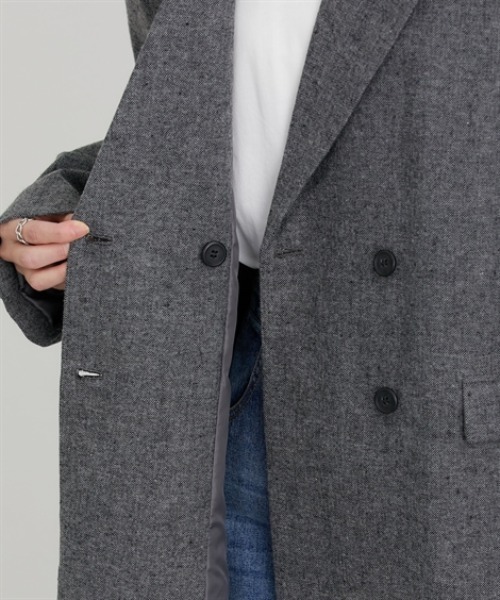 nissen（ニッセン）の「ツイード調テーラードジャケット（テーラードジャケット・レディース・ベージュ系/ブラック系・M/L/LL）」の21枚目の写真