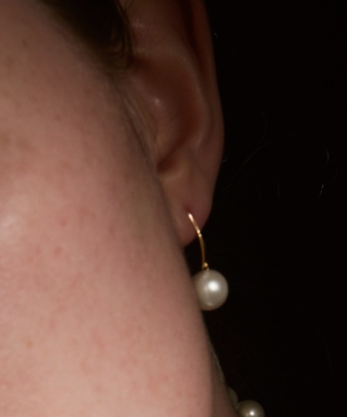 les bonbon】organic pearl hook pierce/オーガニック パール フック