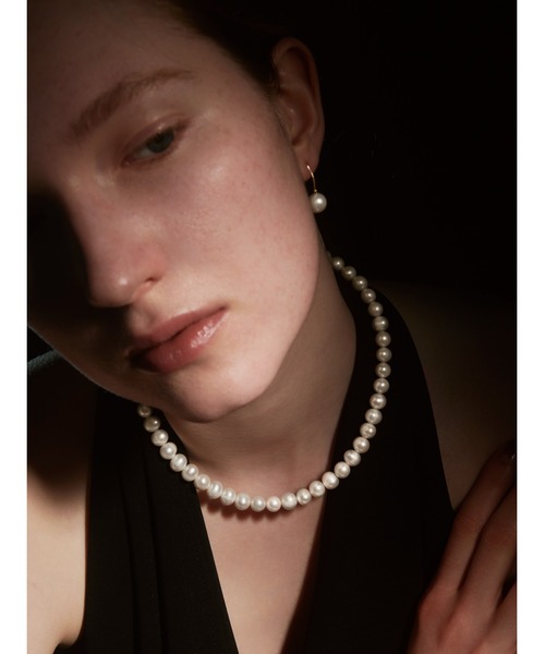 les bonbon】organic pearl hook pierce/オーガニック パール フック