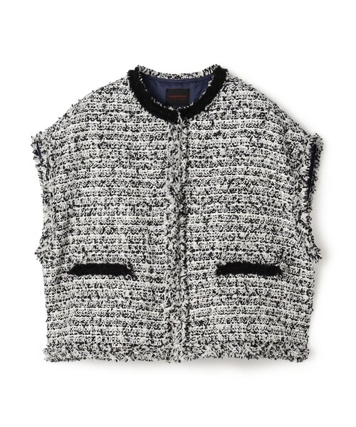ファンシーツイード スクエアジレ（ベスト）｜TOMORROWLAND collection