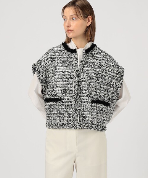 ファンシーツイード スクエアジレ（ベスト）｜TOMORROWLAND collection