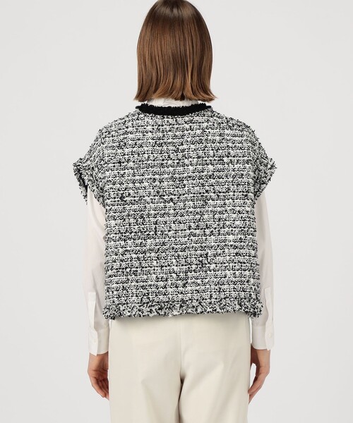 ファンシーツイード スクエアジレ（ベスト）｜TOMORROWLAND collection