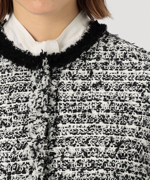 TOMORROWLAND collection トゥモローランド　ツイードジレ セール】コロレファンシーツイード ジップアップジレ（ベスト