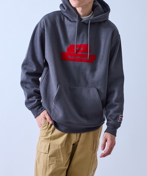  j.n.r.d（ジェー・エヌ・アール・ディー）の「【Red Salamander】裏起毛ロゴパーカー（パーカー・メンズ・チャコールグレー/グレー・L/LL/M）」の9枚目の写真