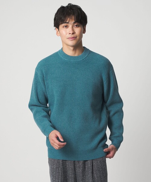 セール】ミドルゲージ アゼ クルーネックニット-ウォッシャブル-＜A