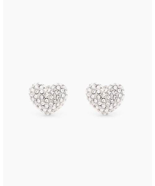 MARC JACOBS（マークジェイコブス）の「HEART PAVE STUD EARRINGS/ザ ハート パヴェ ピアス（ピアス（両耳用）・レディース・グレー系その他・ONE SIZE）」の3枚目の写真