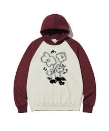 ESCAPEFROM（エスケープフロム）の「トゥービーウィズプリントラグラン配色フードパーカーオートミール（パーカー）」