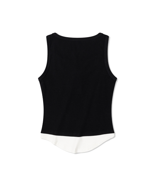 MOAA（モア）の「ヘンリーネックレイヤードスリーブレス（ブラック）（Tシャツ/カットソー・レディース・その他・SMALL/MEDIUM）」の3枚目の写真